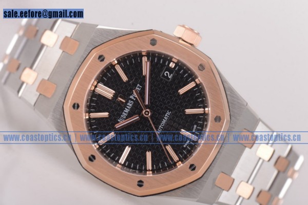 Audemars Piguet Royal Oak Watch Steel Rose Gold Bezel 1:1 Replica 15400SR.OO.1220SR.02 (JF)